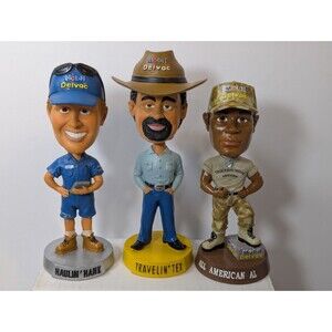 Mobil Delvac Haulin' Hank, All American Al, Travelin Tex Bobble Heads Lot Of 3
